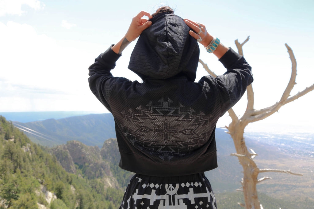 Heart Beats Per Minute Embroidered Crop Hoodie